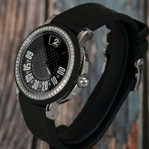 Gérald Genta Retro Sport acier inoxydable et diamants -2000- Réf.G.3694 Cal.GA 4700 / ETA 2892  -2000-