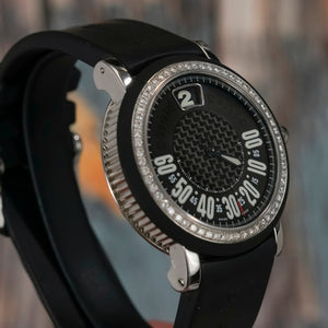 Gérald Genta Retro Sport acier inoxydable et diamants -2000- Réf.G.3694 Cal.GA 4700 / ETA 2892  -2000-