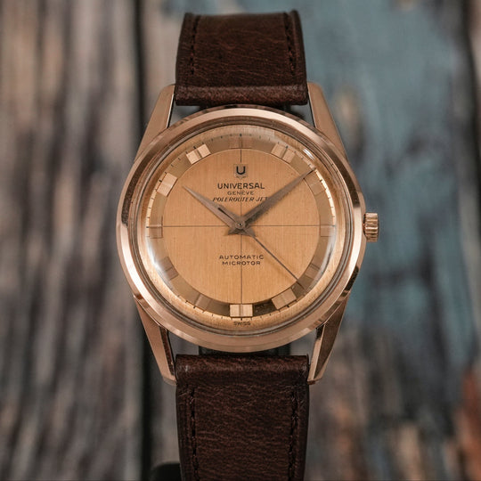 Universal Genève Polrouter Jet or rose 18 K -1960- Réf.10369/1 Cal.215-9  -Circa 1960-