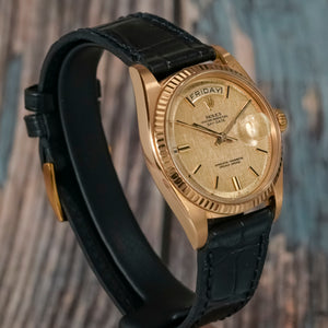 Rolex Day-Date Or Jaune 18kts Cadran OT Pie Pan Lin -1975- Réf.1803 Cal.1556 -1975-