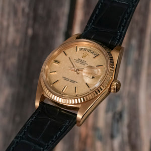 Rolex Day-Date Or Jaune 18kts Cadran OT Pie Pan Lin -1975- Réf.1803 Cal.1556 -1975-