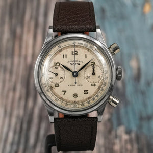 Vetta  Chronographe Ermetico 38 mm en acier inoxydable -1944- Réf.5347 5 Cal.Valjoux 22 -1944-