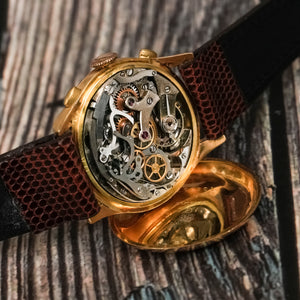 Alpina Chronographe or jaune 18kts -1945- Réf.105407 Cal.Alpina 943/Angelus 215 -1945-