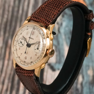 Alpina Chronographe or jaune 18kts -1945- Réf.105407 Cal.Alpina 943/Angelus 215 -1945-