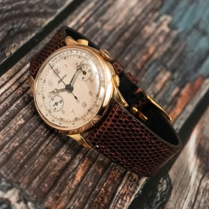 Alpina Chronographe or jaune 18kts -1945- Réf.105407 Cal.Alpina 943/Angelus 215 -1945-