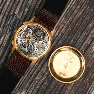 Alpina Chronographe or jaune 18kts -1945- Réf.105407 Cal.Alpina 943/Angelus 215 -1945-