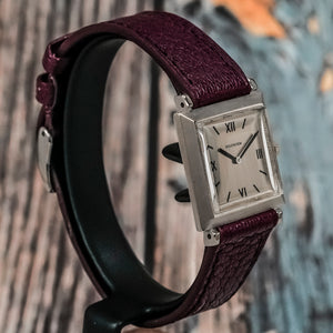 Boucheron Carré Lady Or blanc 18kts -1969-  Réf.90308 Cal.ETA 2512 -1969-