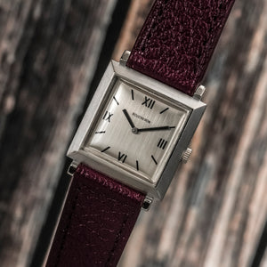 Boucheron Carré Lady Or blanc 18kts -1969-  Réf.90308 Cal.ETA 2512 -1969-