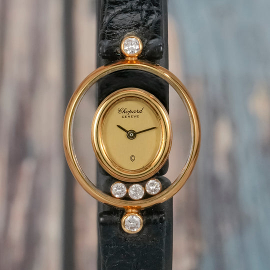 Chopard Happy Diamonds vintage or jaune 18k -1980- Réf.G 4305 Cal.Quartz -1980-