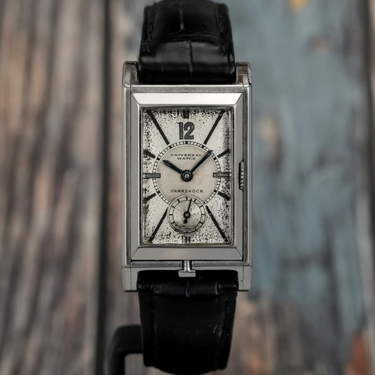 Universal Genève Cabriolet acier inoxydable Staybrite -1929- Réf.Na Cal.Manuel 18U -1929-