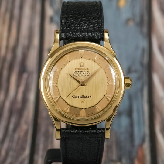 Omega Chronomètre Constellation "Pie Pan" De Luxe or jaune 18kts -1958- Réf.2852 / 2853 SC Cal.505 -1958-
