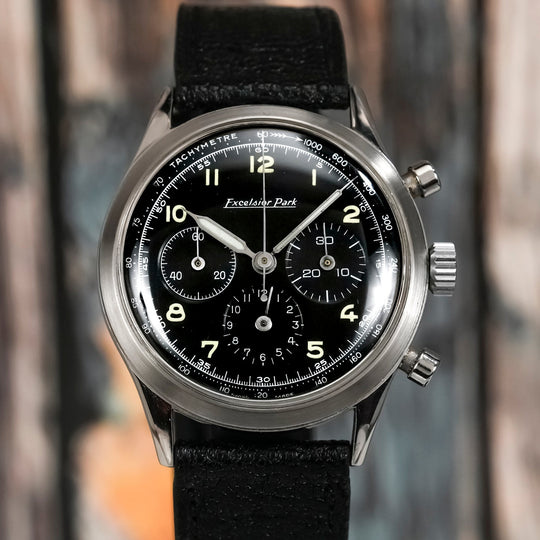 Excelsior Park Chronographe acier Tri-Compax 37 mm -1960- Réf.8846 Cal.Excelsior Park JB40  -1960-