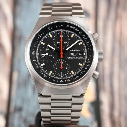 Porsche Design/Orfina Chronographe Day-Date NOS -1980- Réf.NA Cal.7750 - 1980-