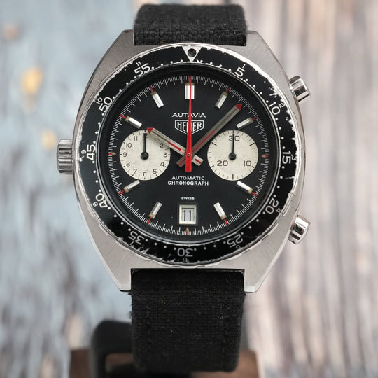 Heuer Chronographe Autavia -1973- Réf.11630 Cal.12 Chrono-Matic / module chrono Dubois-Depraz -1973-