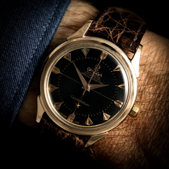 Omega Chronomètre Constellation "Pie Pan" or rose 18kts / acier inoxydable  -1957-  Réf. 2852 10 SC  Cal. 505  -1957-