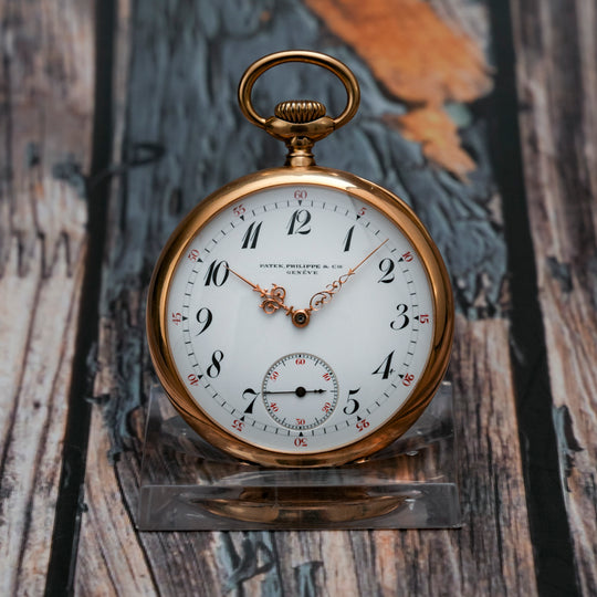 Patek Philippe Montre de Poche Savonette Or Jaune 18kts -1910- Ecrin & Certificat 910- Réf.Montre N° 165833 Cal.18"" -1910-