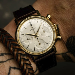 Zenith Stellina Chronographe Tricompax Or Jaune 18 kts -1960- Réf.NA Cal.146HP -1960-