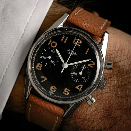 Heuer  Chronographe Carrera 30 Belgium Air Force -1970-  Réf.7753 Cal.7733 -1970-