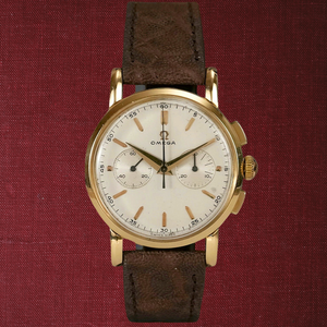 Omega Chronographe Deux Compteurs Or Jaune 18kts -1951- Réf.2380 Cal.Omega 320 (Lemania CH27)  -1951-