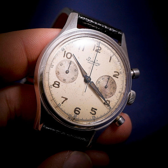 Breitling Premier Chronographe acier inoxydable -1952-  Réf. 777  Cal. Venus 175  -1953-