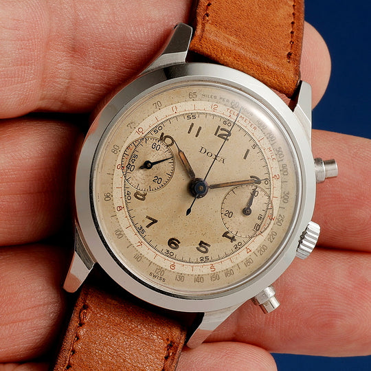 Doxa chronographe jumbo "Spillman Case" Réf. 2501Cal. Valjoux 22-1950-