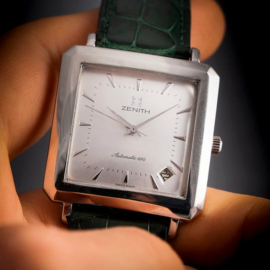 Zenith Elite Square automatique acier Réf. 90/01 0100670 Cal. 670 -2000-