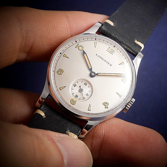 Longines vintage Acier inoxydable Remontage Manuel Cal. 2682  -1947-