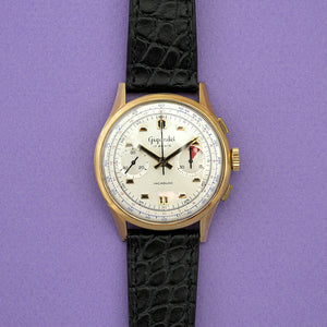 Gigandet Vintage Chronographe jumbo 37 mm or jaune 18kts  Réf.1375  Cal. 248 -1968-