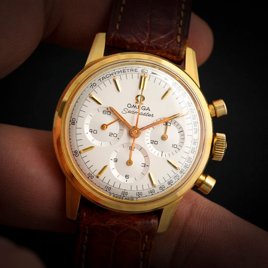 Omega Chronographe Seamaster Cal.321 or jaune 18kts  Réf.105.004  -1963-