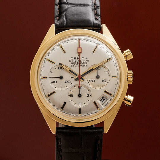 Zenith  Chronographe El Primero automatique or jaune 18kts  Réf. G583  Cal. 3019 PHC  -1969-