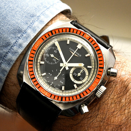 Longines Chrono Diver acier Réf. 8229-1 Cal. 332/Valjoux 726 -1969-