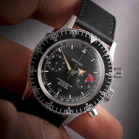 Nivada Croton Chronographe Chronomaster Aviator Sea Diver Réf. 105.22176  Cal. Valjoux 92  -1963-