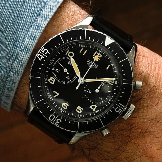 Heuer  Chronographe Flyback "Bund"  Réf. 1550 SG  Cal. valjoux 230  -1974-