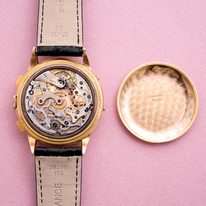 Libana Chronographe Triple Date Or Rose 18kts 38 mm -1948-Réf. 12011  Cal. Valjoux 72C  -1948-