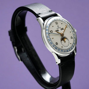 Omega Cosmic tiple date phase de lune Réf. 2471/1 Cal. 381 base Lemania 27 DLPC  -1946-