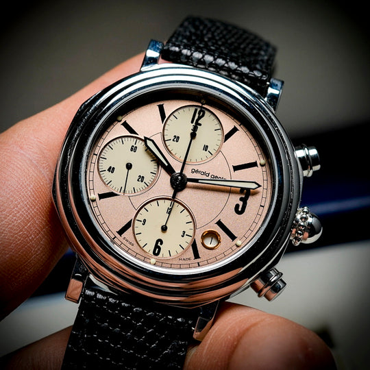 Gerald Genta Chronographe Octo Réf. G.3550.7 Automatique Valjoux 7750 Modifié  -1999-