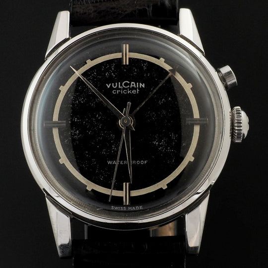 Vulcain Cricket acier mécanique cadran Gilt 2 tons calibre 120 -1962-