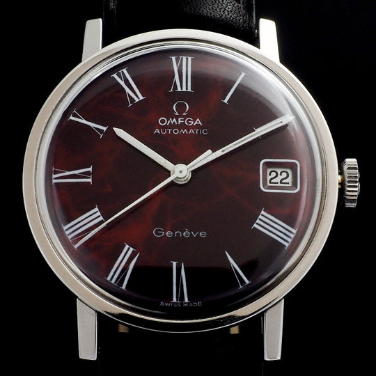 Omega Genève acier automatique cadran GILT 2 TONS Réf. 162.009SP -1969-