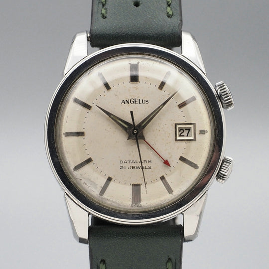 Angelus Datalarm Acier inoxydable Réf.10/11B Cal.AS1568 -1960-