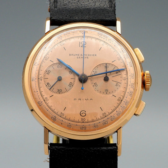 Baume & Mercier Baby Chronographe"PRIMA" Or rose 18Kts Cal.Valjoux 69 -1946-