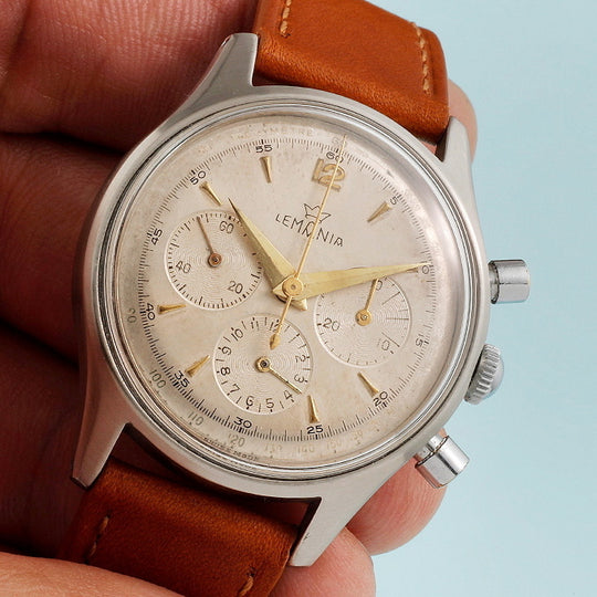 Chronographe Lemania Acier Réf.2451 6 Cal.Ch27C12/Omega 321-1954-