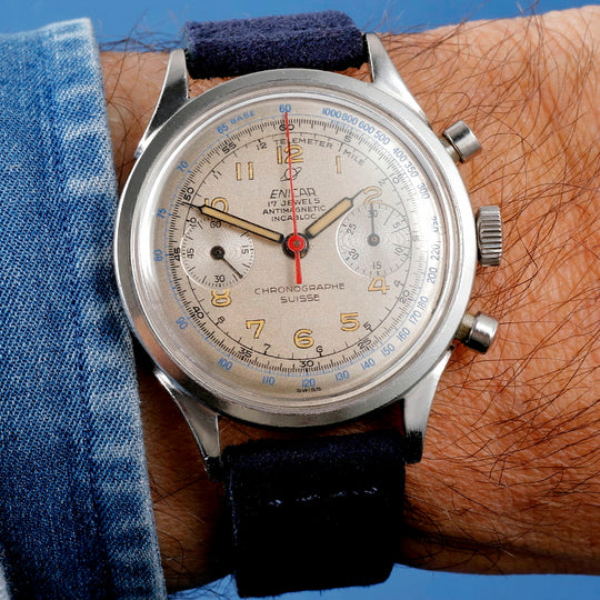 Enicar  Chronographe Télémètre  Valjoux 92 -1960-  Réf. 1012  Cal. Valjoux 92 Roue à colonne  -1960-