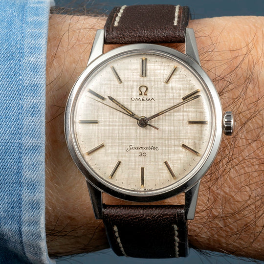 Montre vintage Omega Seamaster 30 "Linen Dial" Réf. 135.003-62  Cal. 286  -1962-