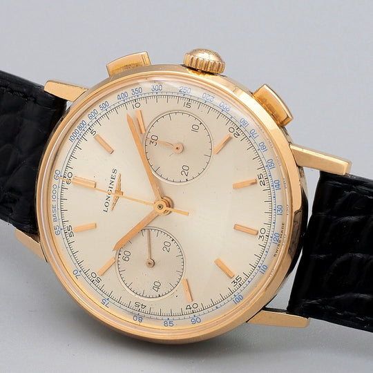 Chronographe Longines Or Rose18Kts Flyback Cal.30Ch réf.7414 -1966-