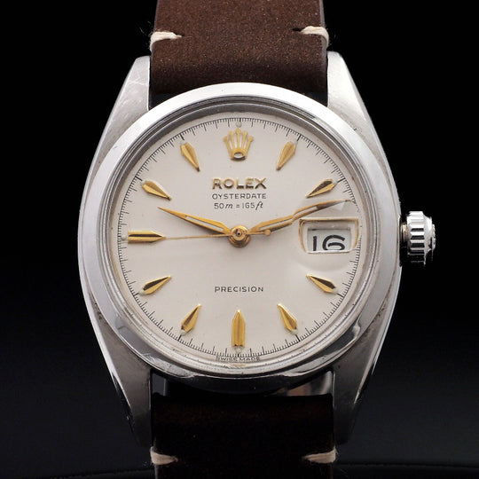 Rolex Oysterdate Precision Acier Réf.6494 "Depth Rating Dial"-1953-