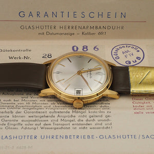 Glashütte Original -GUB- ensemble de 3 montres NOS Full Set -1968-