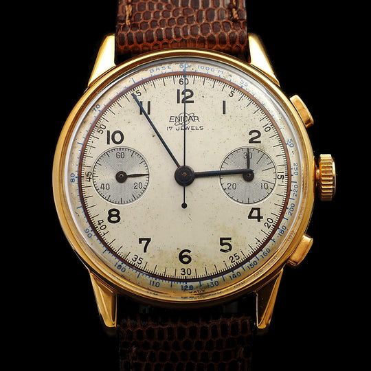 Enicar Chronographe mécanique  CaL.Valjoux 22 Réf.92014 -1956-