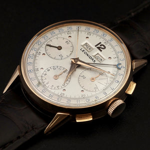 Chronographe Leonidas Triple Date Or rose 18Kts Cal. Valjoux 72C Réf.514543 -1951-