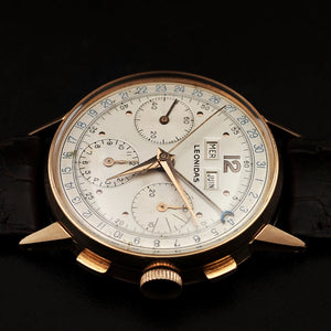 Chronographe Leonidas Triple Date Or rose 18Kts Cal. Valjoux 72C Réf.514543 -1951-