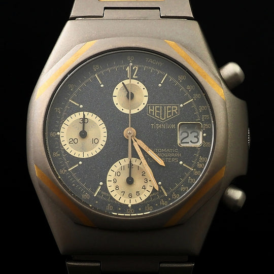Chronographe Automatique Heuer Titanium Titane/Or jaune NOS Réf.125.206 Cal.LWO 283 -1982-